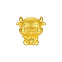 ZHOU LIU FU 周六福 AD166117 福气牛足金转运珠 1g