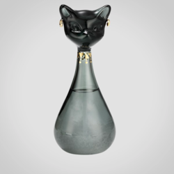 大英博物馆 风暴瓶盖亚安德森猫天气瓶创意桌面摆件生日新婚礼物元宵节礼物 黑色