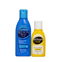 Selsun blue 洗发水套装 (强效去屑+滋养修护)