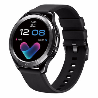 vivo WATCH 智能手表 46mm 银色 暗影黑氟橡胶表带(血氧、NFC)