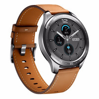 vivo WATCH 智能手表 46mm 锋尚银 棕色氟橡胶表带(血氧、NFC)