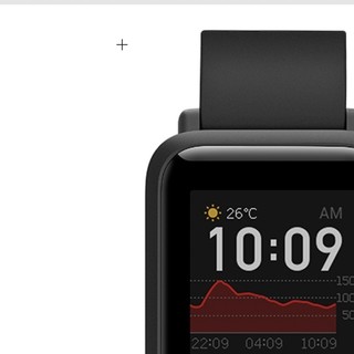 AMAZFIT 跃我 米动手表青春版 1S 智能手表 42mm 黑色表盘 炭黑硅胶表带（GPS、NFC）