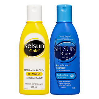 Selsun blue 洗发水套装 (强效去屑200ml+滋养修护200ml)