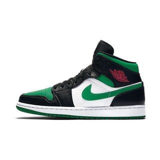 AIR JORDAN 正代系列 Air Jordan 1 Mid 男子篮球鞋 554724-067 黑绿脚趾 43