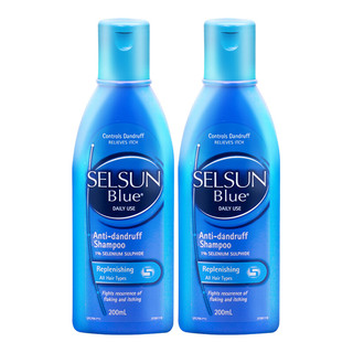 Selsun blue 洗发水套装 (强效去屑200ml+滋养修护200ml*2)