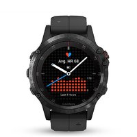 GARMIN 佳明 Fenix 5 Plus 智能手表 47mm 黑色钛合金表壳 黑色硅胶表带 (GPS、北斗)