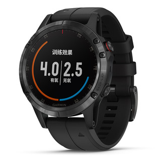 GARMIN 佳明 Fenix 5 Plus 智能手表 47mm 黑色钛合金表壳 黑色硅胶表带 (GPS、北斗)