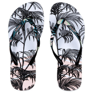 迪卡侬拖鞋女人字拖外穿凉拖防滑沙滩鞋旅行便携多色舒适速干OVOZ 椰林款（新） 35.5_女款