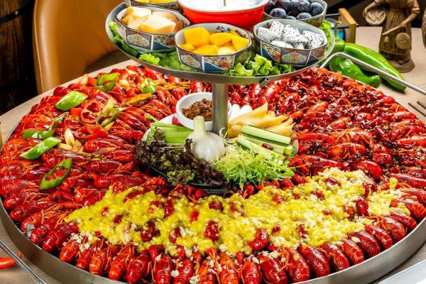 评论有奖北京日进一片海三里屯总店小龙虾盛宴应季水果蘸酱菜