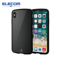 ELECOM 宜丽客 苹果xs max手机壳透明x硅胶超薄防摔摄像镜头全包保护套iPhone XsMax手机套男女硬壳outlets