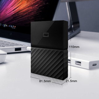 Western Digital 西部数据 My Passport系列 2.5英寸 移动机械硬盘 2TB USB 3.0 经典黑