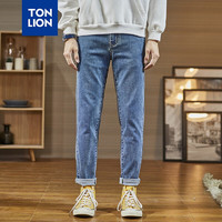 Tonlion 唐狮 [200 3件]唐狮牛仔裤直筒 B款/中牛仔蓝 31