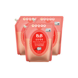 B&B 保宁 韩国进口B&B/保宁婴幼儿婴儿洗衣液新生儿宝宝纤维洗涤剂1.3L*3袋