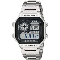 CASIO 卡西欧 AE1200WHD-1A  男士不锈钢数字手表
