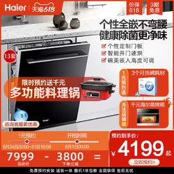 Haier 海尔 13029T家用全自动洗碗机13套全嵌除菌购套装含门板