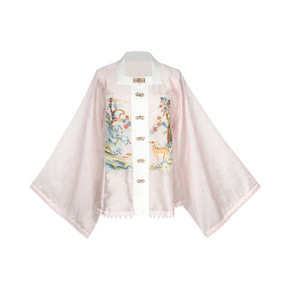 七月夕 明制汉服 灵鹿 女士方领对襟补服 21qyx