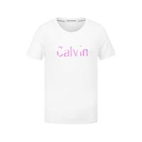 Calvin Klein Jeans 卡尔文·克莱恩牛仔 女士圆领短袖T恤 J214736 白色 L
