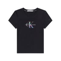 Calvin Klein Jeans 卡尔文·克莱恩牛仔 女士圆领短袖T恤 J213751 黑色 M
