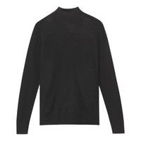 MUJI 无印良品 女士半高领毛衣 W7AA877 海军蓝 XXL