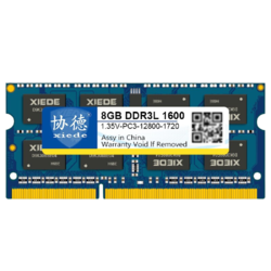 xiede 协德 PC3-12800 DDR3L 1600MHz 笔记本内存 8GB