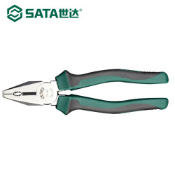 SATA 世达 工具 尖嘴钳6寸8寸五金工具多功能电工钳子尖头钳尖口钳老虎钳钢丝钳 8寸钢丝钳70303A
