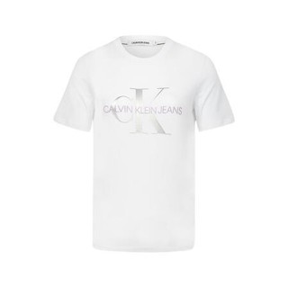 Calvin Klein Jeans 卡尔文·克莱恩牛仔 女士圆领短袖T恤 J214750 YAF 白色 L