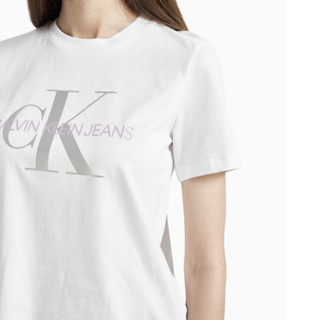Calvin Klein Jeans 卡尔文·克莱恩牛仔 女士圆领短袖T恤 J214750 YAF 白色 L