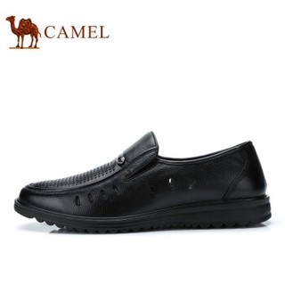 PLUS会员：CAMEL 骆驼 A722247220 男款镂空商务休闲皮鞋