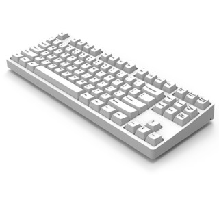 GANSS 迦斯 GS87C 87键 有线机械键盘 白色 Cherry红轴 无光