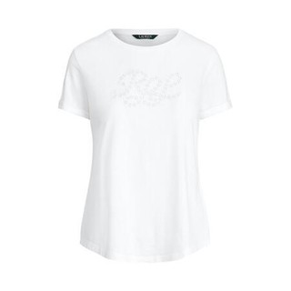 RALPH LAUREN 拉尔夫·劳伦 女士圆领短袖T恤 WMLRKNISN820025 白色 XXS