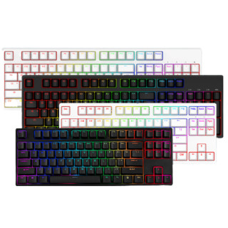 GANSS 迦斯 GS87C 87键 有线机械键盘 白色 Cherry银轴 RGB