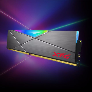 ADATA 威刚 XPG系列 龙耀 D50 DDR4 3600MHz RGB 台式机内存 灯条 钛灰 32GB 16GB*2