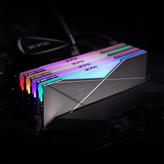 ADATA 威刚 XPG系列 龙耀 D50 DDR4 3600MHz RGB 台式机内存 灯条 钛灰 32GB 16GB*2