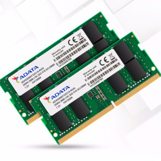 ADATA 威刚 万紫千红系列 DDR4 3200MHz 笔记本内存 普条 绿色 4GB