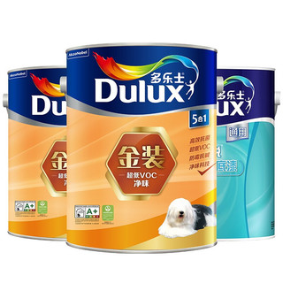 Donless 多乐士 Dulux） 金装净味五合一 内墙乳胶漆 油漆涂料 墙面漆A997+A749套装15L