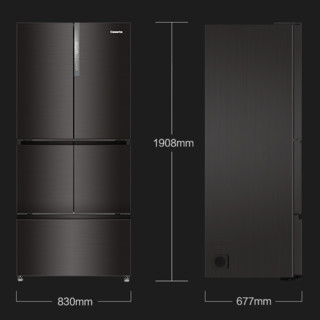 Casarte 卡萨帝 F+系列 BCD-520WIGZU1 风冷多门冰箱 520L 曜石黑