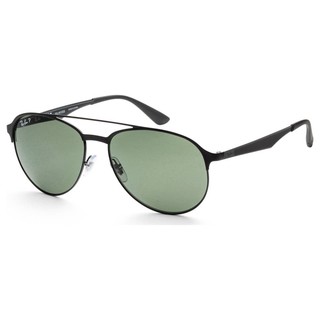 Ray-Ban 雷朋 男士太阳镜 RB3606-186-9A59 黑框绿色片 59mm