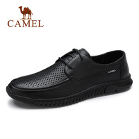 CAMEL/骆驼 A022297070  男士休闲皮鞋  黑色 42