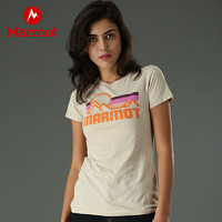 MARMOT 玛蒙特 Marmot 土拨鼠 F900446 女款柔软舒适轻便针织面料圆领短袖T恤