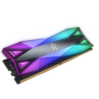 ADATA 威刚 XPG系列 龙耀 D60G DDR4 3000MHz RGB 台式机内存 灯条 黑色 16GB 8GB*2