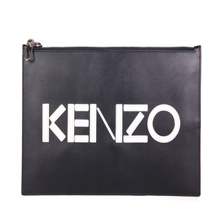 KENZO 凯卓 618预售：【直营】Kenzo 男士牛皮大LOGO手拿包—F855PM5单肩手包男包包袋