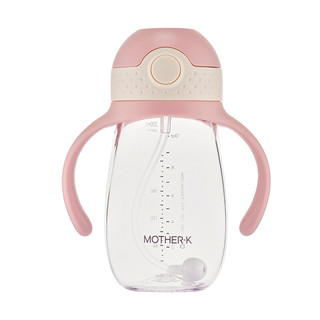 MOTHER-K mother-k吸管杯儿童水杯 韩国原装进口 重力球吸管杯-粉红色300ML-401tritan