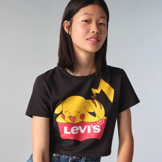 Levi's 李维斯 X Pokémon 女士圆领短袖T恤 59187-0004 黑色 XS