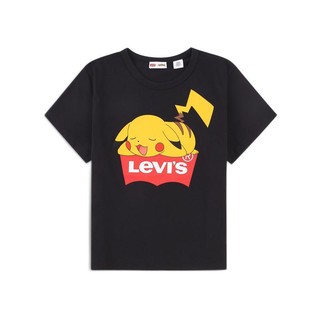 Levi's 李维斯 X Pokémon 女士圆领短袖T恤 59187-0004 黑色 XS