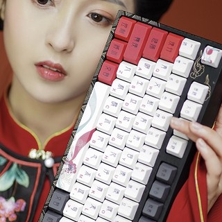 Varmilo 阿米洛 花旦娘 VA108 108键 有线机械键盘 黑色 Cherry黑轴 无光