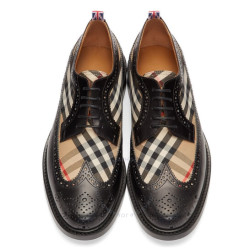 burberry博柏利8016258男士复古格纹皮鞋
