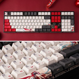 Varmilo 阿米洛 花旦娘 VA108 108键 有线机械键盘 黑色 Cherry青轴 无光