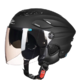 ZEUS 瑞狮 摩托车半覆盖头盔 （亚黑）透明镜片