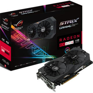 ROG 玩家国度 STRIX RX 470 04G GAMING 显卡 4GB 黑色