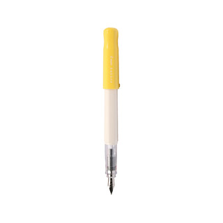 PILOT 百乐 钢笔 kakuno系列 FKA-1SR 淡黄色白杆 F尖 墨囊+吸墨器盒装
